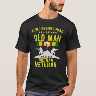 Camiseta Nunca Subestime Um Velho Veterano Vietnã