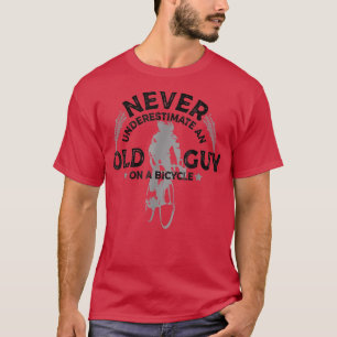 Camiseta Nunca Subestime Uma Cara Antiga Em Um Ciclo De Bic