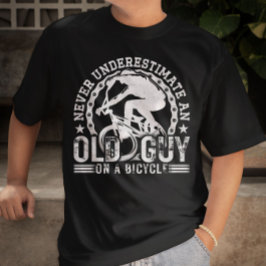 Camiseta Nunca Subestime Uma Cara Velha Numa Bicicleta Engr
