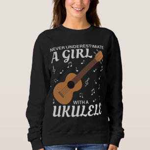 Camiseta Nunca Subestime Uma Garota Com Um Ukulele