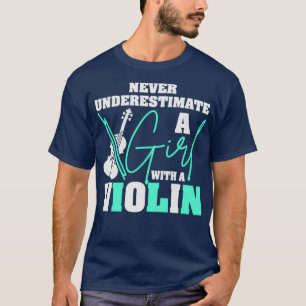 Camiseta nunca subestime uma garota com violino 10