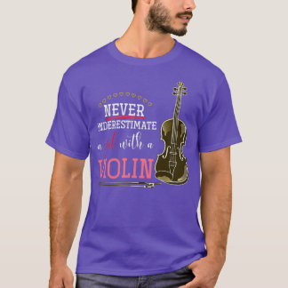 Camiseta Nunca Subestime Uma Garota Com Violino 23