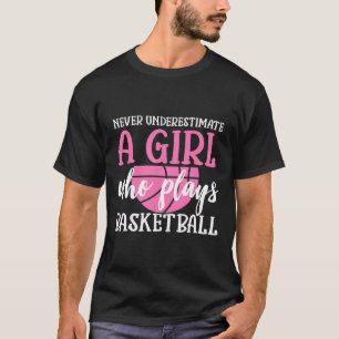 Camiseta Nunca Subestime Uma Garota Que Joga Bysketbyll Gi