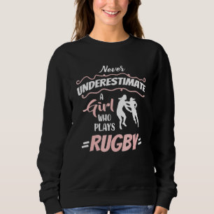 Camiseta Nunca Subestime Uma Mulher Jogadora De Rugby