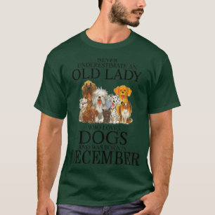 Camiseta Nunca Subestime Uma Velhinha Que Ama Cachorro