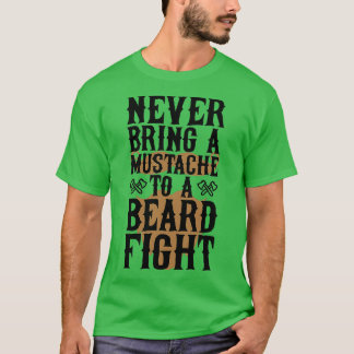 Camiseta Nunca Traga Um bigode A Uma Barba Luta 2 1