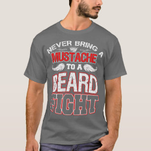 Camiseta Nunca Traga Um bigode A Uma Barba Luta 6