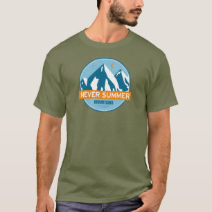 Camiseta Nunca Verão Montanhas Colorado Stars Moon