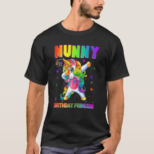 Camiseta Nunny Da Princesa de Aniversário Dabbing Unicor