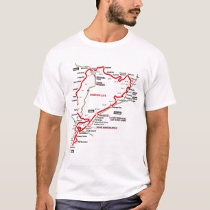 Camiseta Nürburgring Nordschleife - Mapa da Pista Alemanha