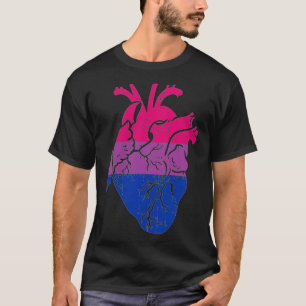 Camiseta Nurs LGBTQ do Orgulho Bissexual do Coração Anatômi