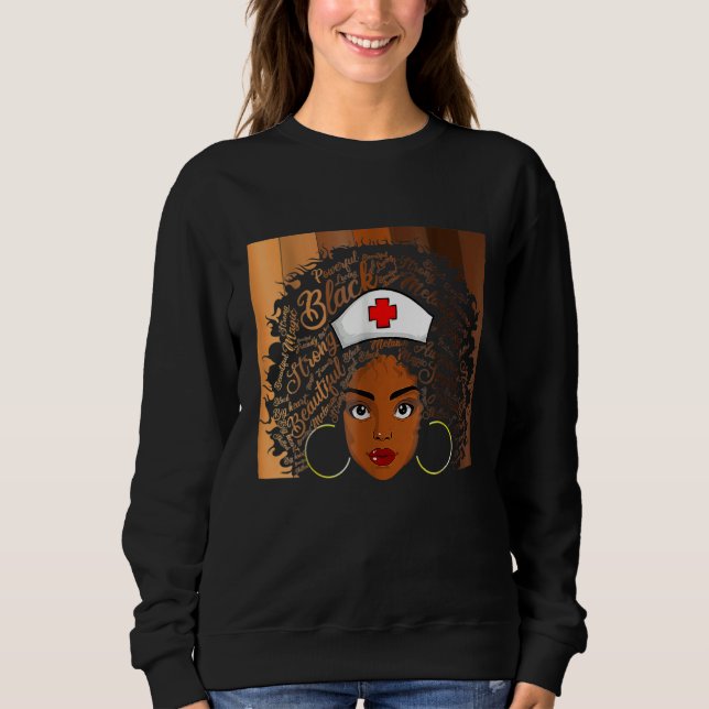 Camiseta Nurse Black Women Black History Month Afro African (Frente)