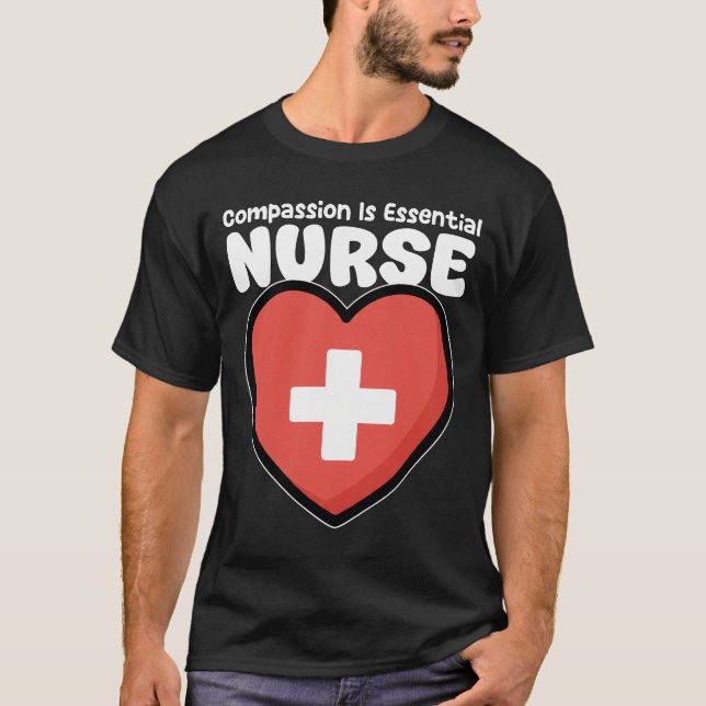 CAMISETA NURSE - COMPASSION IS ESSENTIAL (Frente)