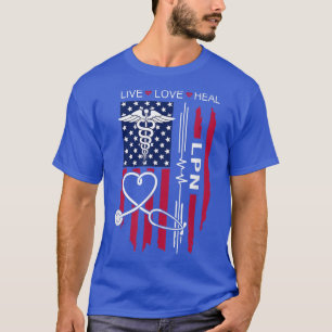 Camiseta Nurse Graduation, Nurse Week, LPN Nurse US Flag, L