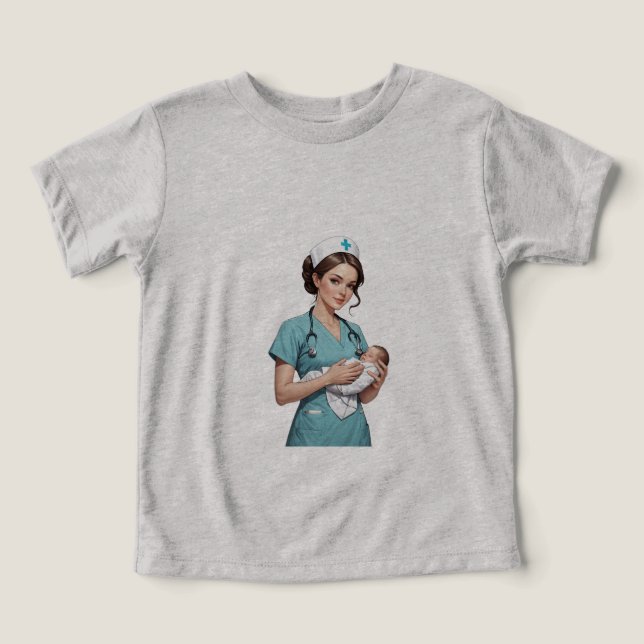 Camiseta Nurse Holding Newborn – Gentle Care Medical Design (Design frontal)
