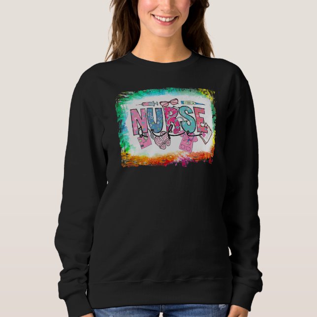 Camiseta Nurse Life Healthcare Leopard Nurse Life Colorful  (Frente)