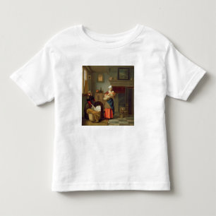 Camiseta Nursemaid com bebê em um interior