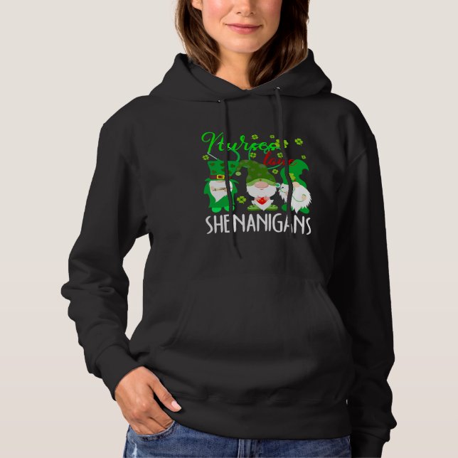 Camiseta Nurses Love Shenanigans Funny Gnomes Nurse St Patr (Frente)