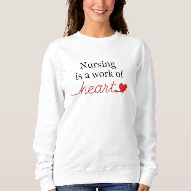 Camiseta Nursing is a Work of Heart Script Typography (Frente)