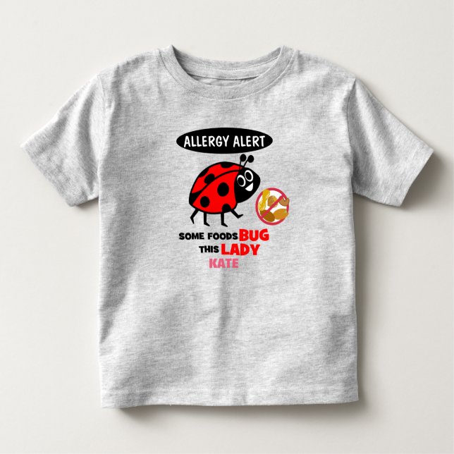 Camiseta Nut Allergy Alert Ladybug Shirt (Frente)