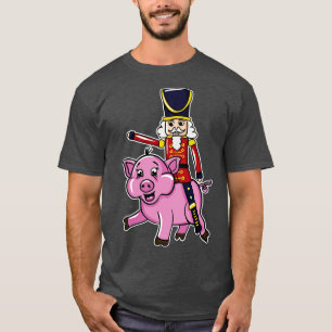 Camiseta Nutcracker Doll Riding Pig