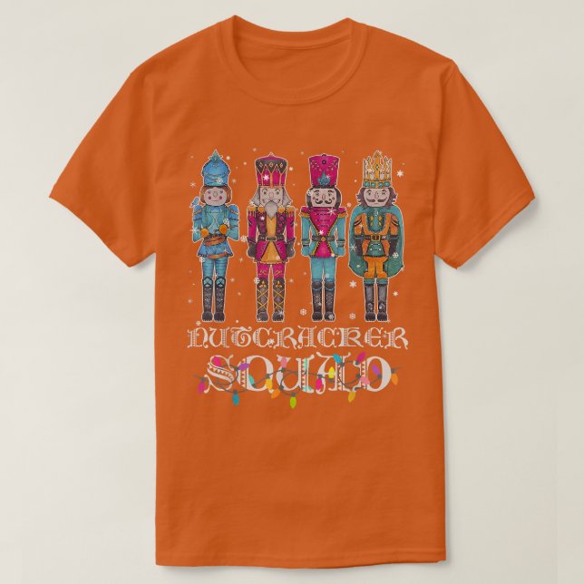 Camiseta Nutcracker Squad Holiday Ballet Dance Ugly Christm (Frente do Design)