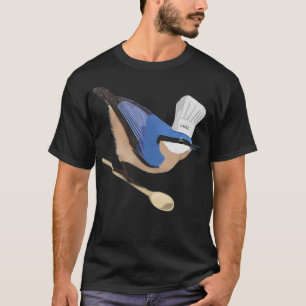 Camiseta Nuthatch Bird Kitchen Chef Biólogo Cozinhar Hat