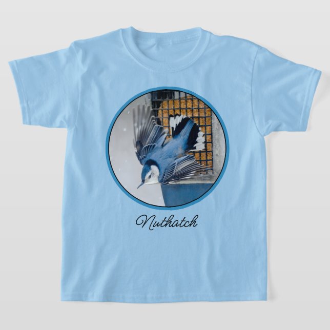 Camiseta Nuthatch Branca em Neve - Foto original (Postura )