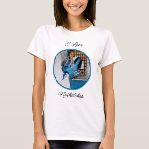 Camiseta Nuthatch Branca em Neve - Foto original