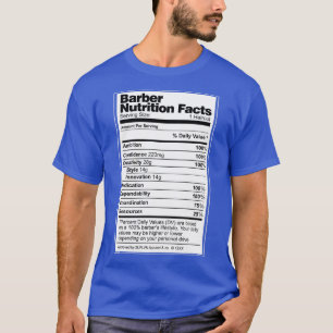 Camiseta Nutrição de barbeiro Fatos Clássicos TSirt