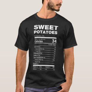 Camiseta Nutrição De Batata Doce Engraçada Preguiçosa