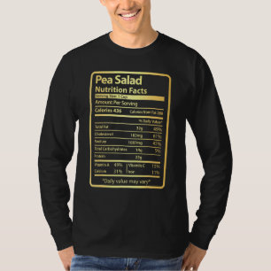 Camiseta Nutrição de Salada de Ervilha Fatos de Ação de Gra