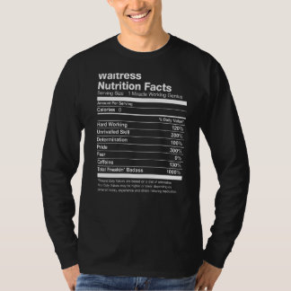 Camiseta Nutrição garçonete Fala Engraçado