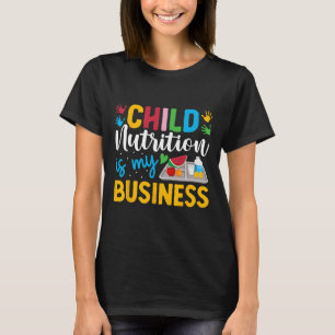 Camiseta Nutrição Infantil é Meu Negócio Senhora Almoço Esc