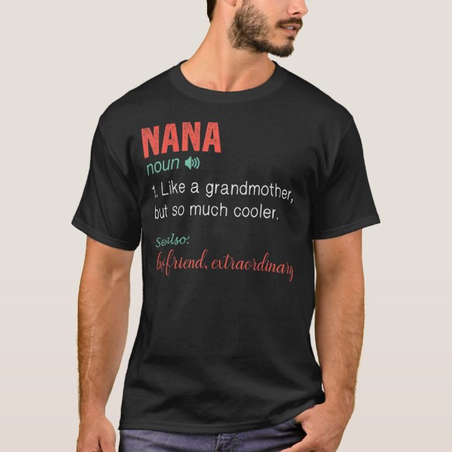 Camiseta Nutrição Noun Definition para Mãe Dia de as mães N (Frente)