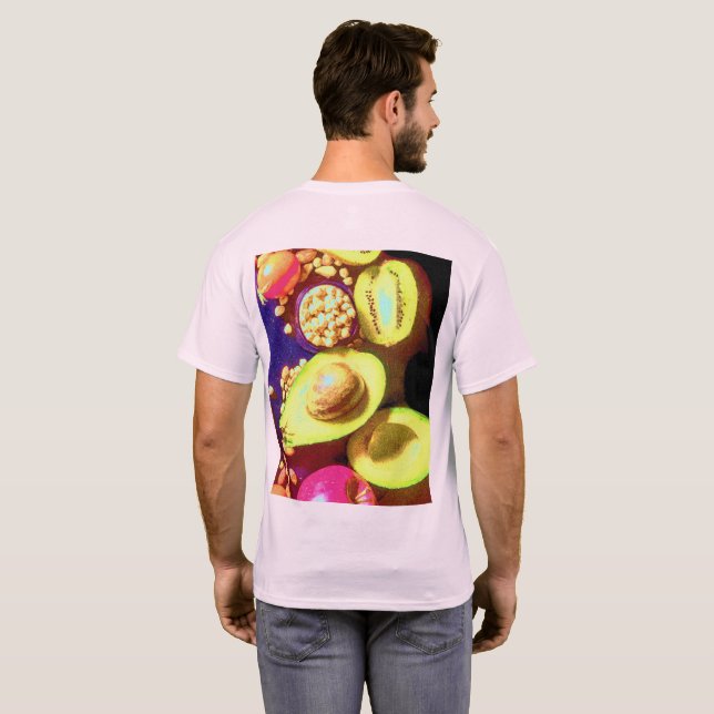 Camiseta "Nutrição Saudável" Foto Grata. Compre agora (Parte Traseira Completa)