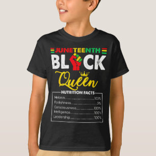 Camiseta Nutricional da rainha negra africana do juneteenth