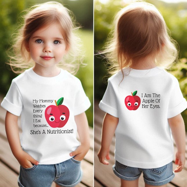 Camiseta Nutricionista de Maçã Vermelha (Criador carregado)