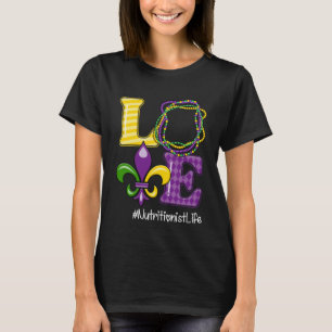 Camiseta Nutricionista Enfermeira Mardi Gras Leopardo Festi