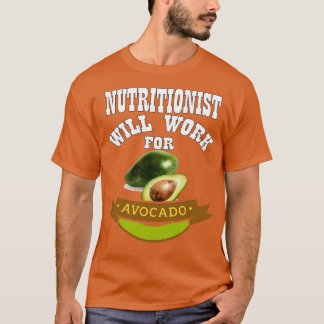 Camiseta Nutricionista Trabalhará para o Avocado