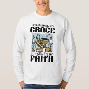 Camiseta Nutrido pela Graça, Sustentado pela Fé Design