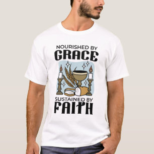 Camiseta Nutrido pela Graça, Sustentado pela Fé Design