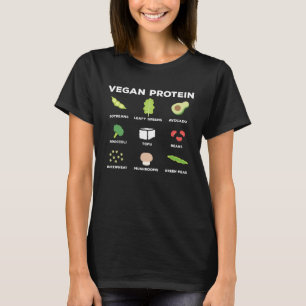 Camiseta Nutrientes Vegetarianos Comida Vegana Veg Proteín