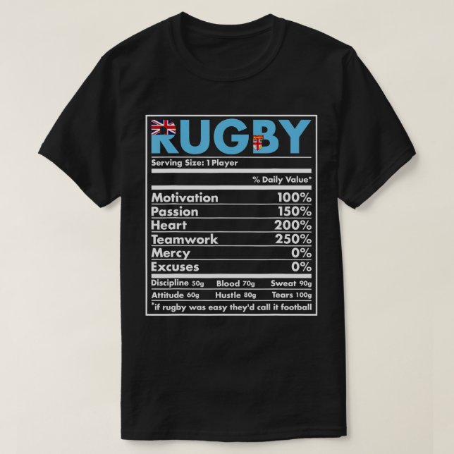 Camiseta Nutrition Fiji Rugby (Frente do Design)