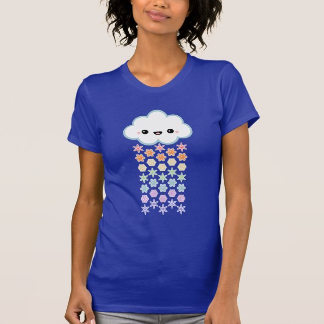 Camiseta Nuvem bonito da neve (Frente)