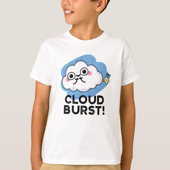 Camiseta Nuvem Burst Engraçado Nuvem Fart Pun (Frente)