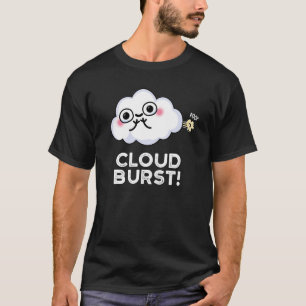 Camiseta Nuvem Burst Engraçado Nuvem Fart Pun Dark BG