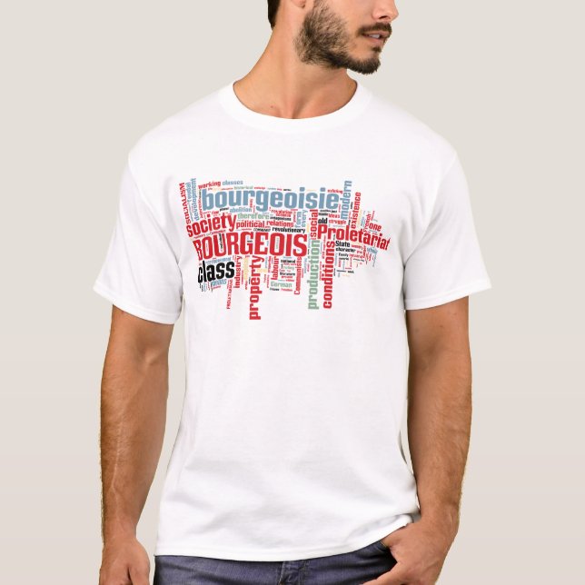 Camiseta Nuvem comunista da palavra do manifesto (Frente)