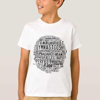 Camiseta Nuvem da palavra da ginástica que cai