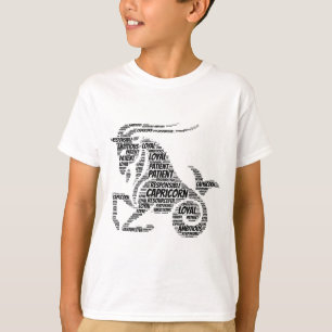 Camiseta Nuvem da palavra do sinal do zodíaco da astrologi